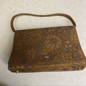 Vintage 1950’s Theodor California Gold Flower Purse